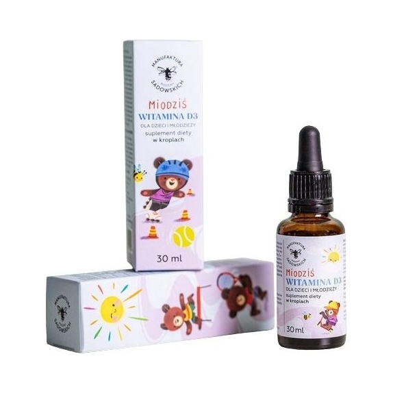 Miodziś Witamina D3 dla dzieci i młodzieży 30 ml Pasieka Sadowskich cena 30,90zł