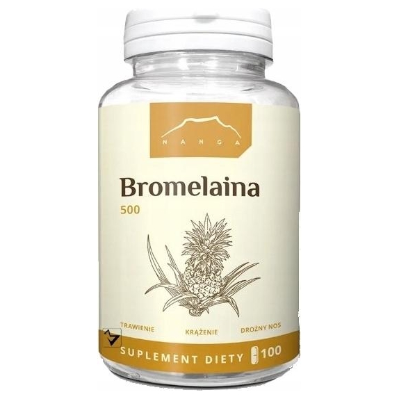 Nanga Bromelaina 500 mg 100kapsułek cena 36,85zł
