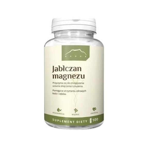 Nanga Jabłczan magnezu 700mg 100kapsułek cena 28,00zł
