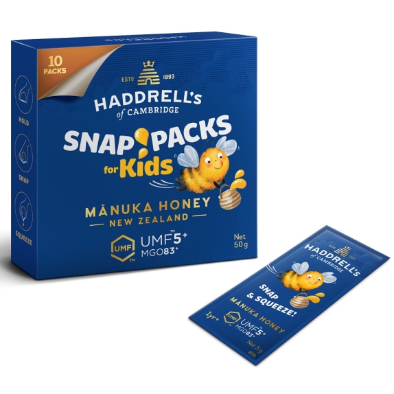 Miód manuka Kids MGO 83+ UMF 5+ 10saszetek Haddell's of Cambridge cena 36,89zł