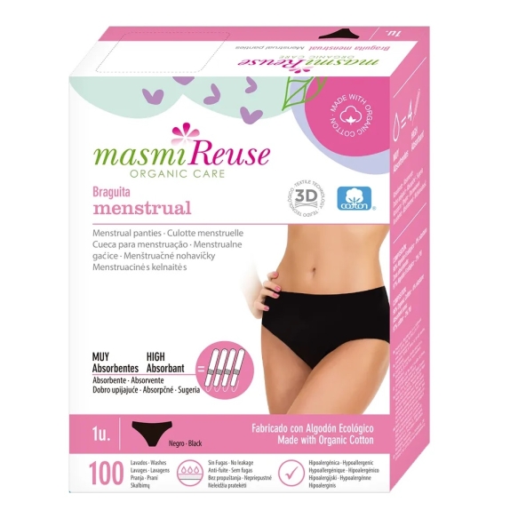 Masmi majtki menstruacyjne Classic rozmiar M bawełna ekologiczna  cena 90,00zł