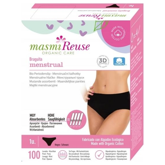 Masmi majtki menstruacyjne ekologiczne Classic 100% bawełna rozmiar XL cena 84,90zł