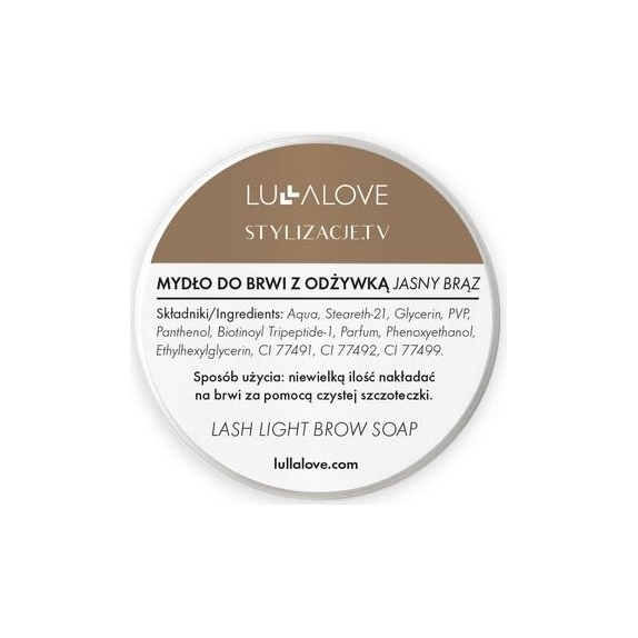 LullaLove Jasnobrązowe mydło do stylizacji brwi z odżywką 30ml cena €9,04