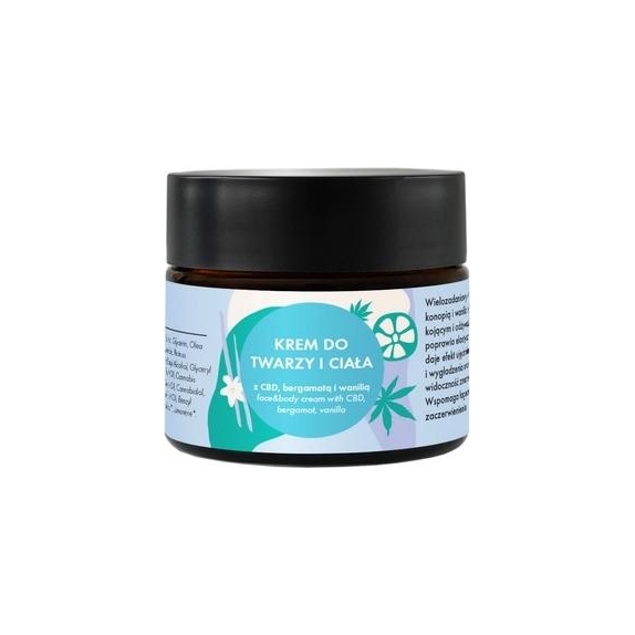 LullaLove Krem do twarzy i ciała z CBD bergamotą i wanilią 50ml cena 77,50zł