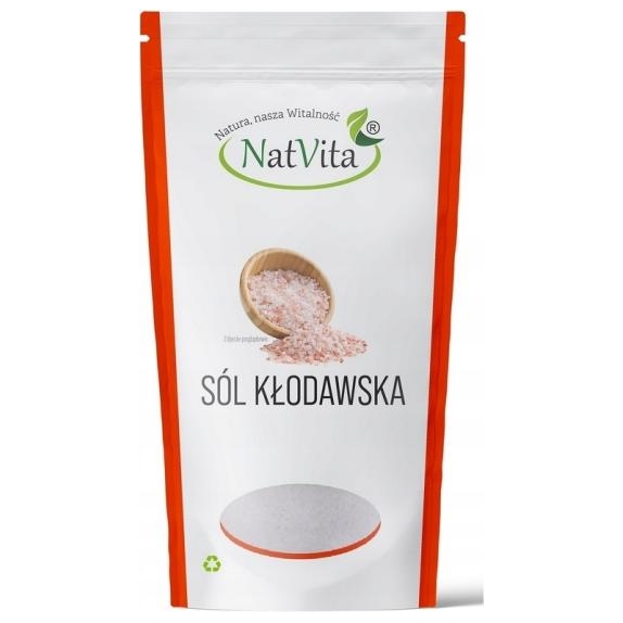 NatVita sól Kłodawska naturalna niejodowana kamienna różowa mielona (4kg) 4000g cena 22,90zł