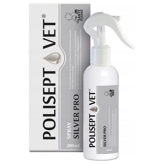 Polisept Vet Spray Silver Pro spray na rany dla psa i kota 200ml cena 46,00zł