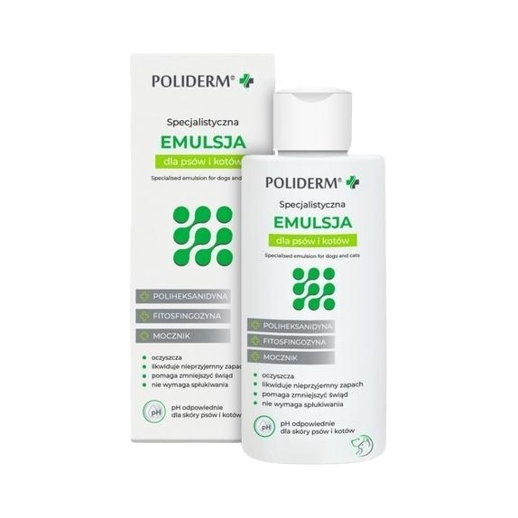Poliderm Emulsja do pielęgnacji skóry psa i kota 140ml cena 40,00zł