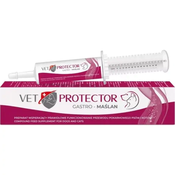 Vet Protector Gastro Maślan wspierający przewód pokarmowy dla psów i kotów 60ml cena 54,90zł