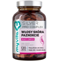 Myvita Silver Pure Włosy, skóra, paznokcie beauty kompleks 120kapsułek PROMOCJA! cena 58,00zł