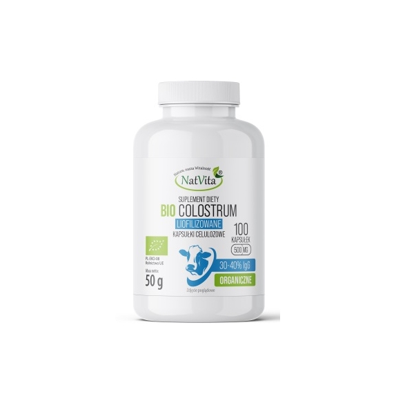 Natvita BIO Colostrum 30-40% 100kapsułek LUTOWA PROMOCJA! cena 117,00zł