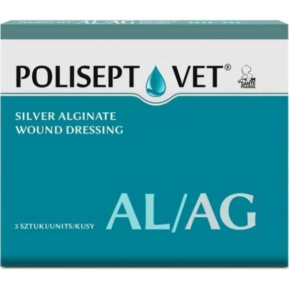 Polisept Vet AL/AG opatrunek na rany dla psów i kotów 3sztuki cena 69,00zł