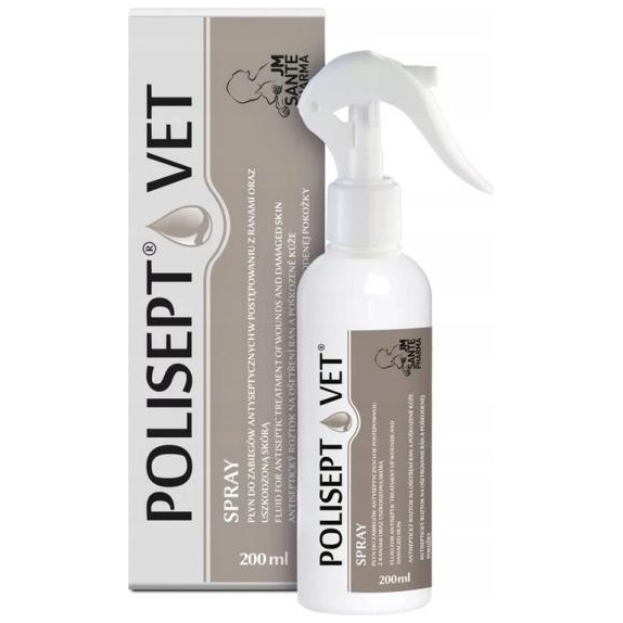 Polisept Vet Spray płyn na rany dla psa i kota 200ml cena 44,90zł