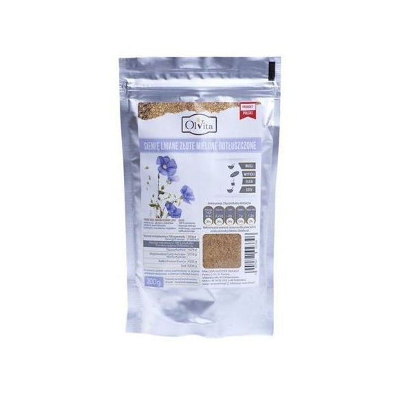 Olvita siemie lniane złociste mielone 200 g cena 1,84$