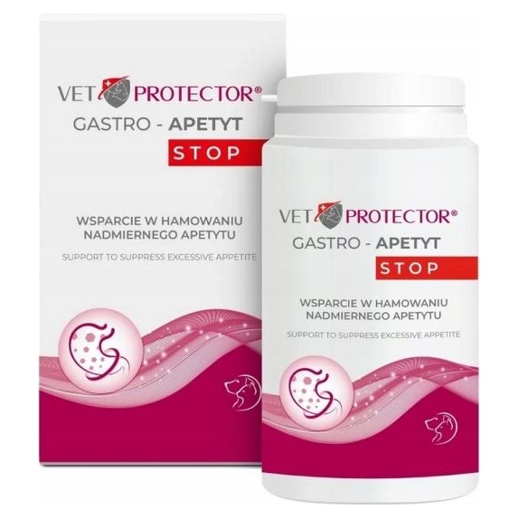 Vet Protector Gastro Apetyt Stop hamowanie apetytu u psa i kota proszek 150g cena 39,00zł