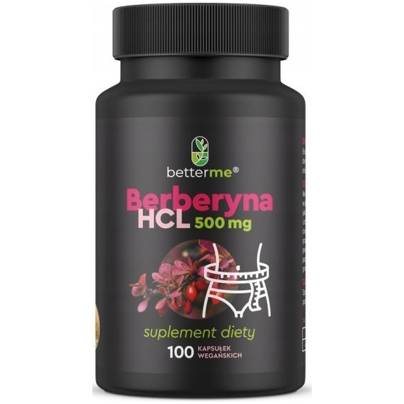 BetterMe Berberyna HCL 500mg 100kapsułek cena 99,90zł