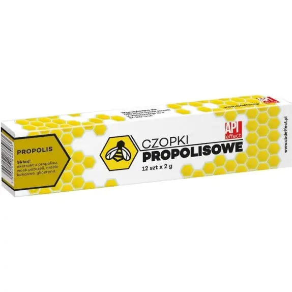 Czopki propolisowe 12sztuk x 2g API Effect cena 45,90zł