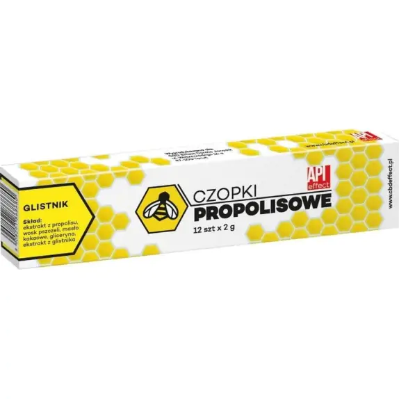 Czopki propolisowe z glistnikiem 12 sztuk x 2g API Effect cena 51,90zł