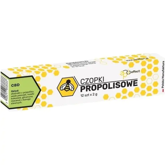 Czopki propolisowe z olejem CBD 12sztuk x 2g API Effect cena €11,78