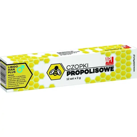 Czopki propolisowe Libido Man Plus 12sztuk x 2g API Effect cena 59,90zł
