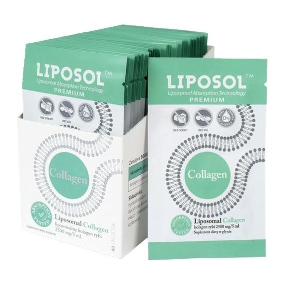 Liposol Liposomalny Collagen rybi 2500mg/5ml x 40saszetek cena 79,90zł