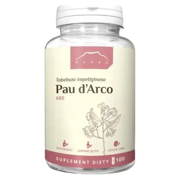 Nanga Pau d'arco 600mg (Tabebuia impetiginosa) 100 kapsułek cena €5,41