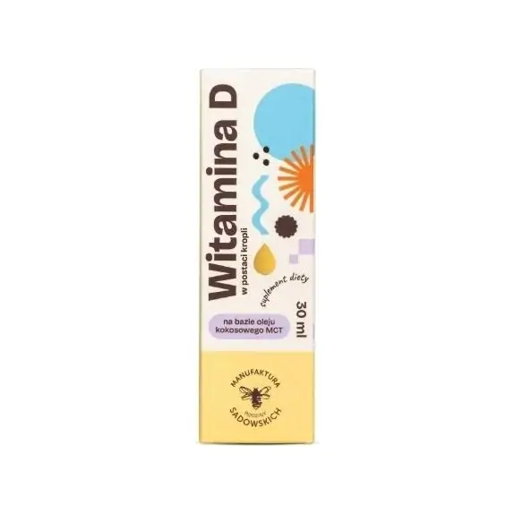 Witamina D dla dorosłych krople 30 ml Pasieka Sadowskich cena 49,80zł