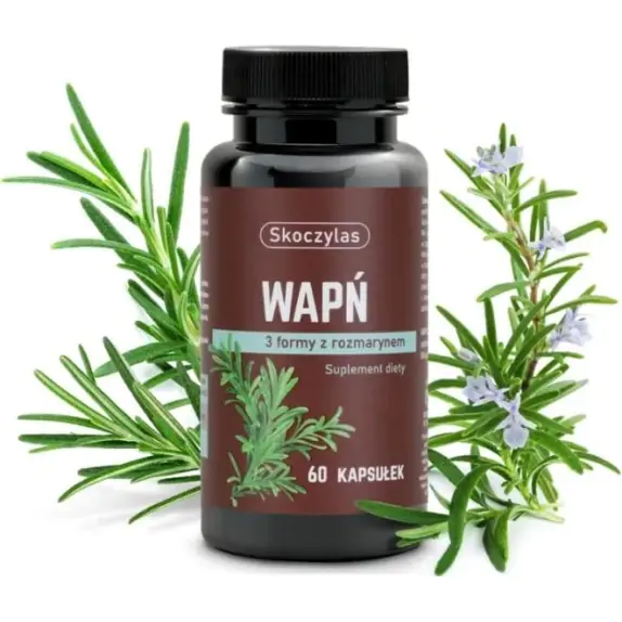 Skoczylas Wapń 3 formy z rozmarynem 60kapsułek cena 37,90zł