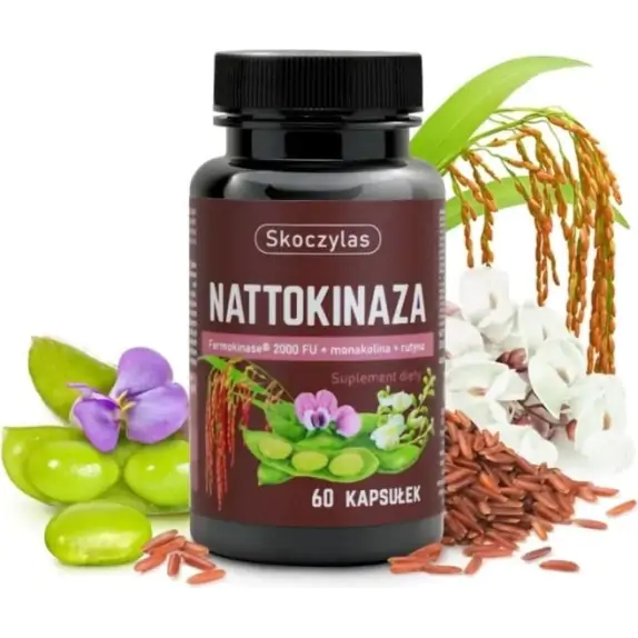 Skoczylas Nattokinaza Fermokinase® 2000 FU + Monakolina + Rutyna 60kapsułek cena 66,90zł