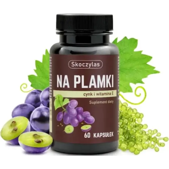 Skoczylas Na plamki Cynk + Beta karoten + Witamina E 60kapsułek cena 57,50zł