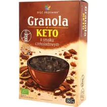 Granola KETO o smaku czekoladowym bezglutenowa BIO 250g Pięć Przemian cena 24,29zł