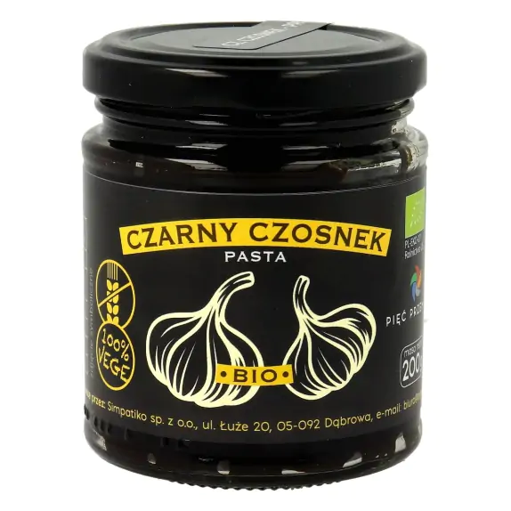 Czarny czosnek BIO pasta 200g Pięć Przemian cena 43,19zł