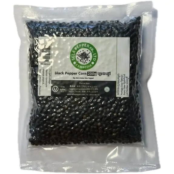 Pieprz czarny ziarnisty z Kambodży Sela Pepper 200g cena 21,90zł