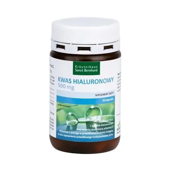 Sanct Bernhard Kwas hialuronowy 500 mg 90 kapsułek cena 78,90zł