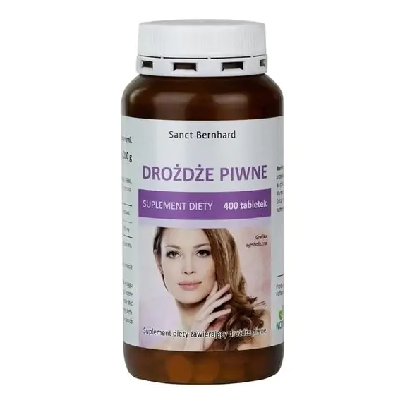 Sanct Bernhard Drożdże piwne 400 tabletek cena 31,90zł