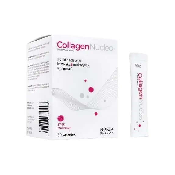  NorsaPharma Collagen Nucleo smak malinowy 30 saszetek cena 138,69zł