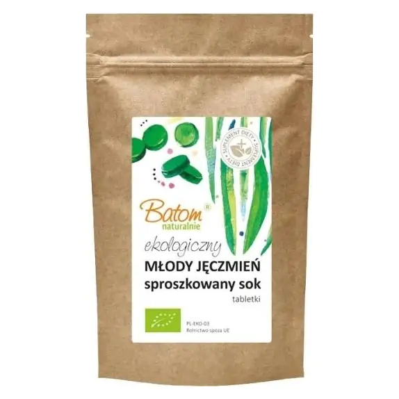 Młody jęczmień sok sproszkowany 500mg BIO 500tabletek Batom cena 118,90zł