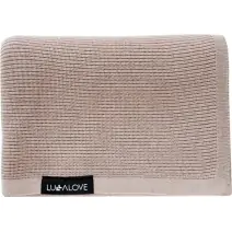 LullaLove lekki dzianinowy kocyk mgiełka karmel 90cm x 90cm cena 108,90zł