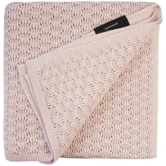 LullaLove Bambusowy koc motylek pudrowy beż 90cm x 90cm cena 129,00zł