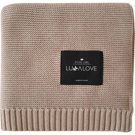 LullaLove Bambusowy koc kolor karmelowy beż 80x100cm cena 143,90zł