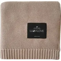 LullaLove Bambusowy koc kolor karmelowy beż 80x100cm cena 143,90zł