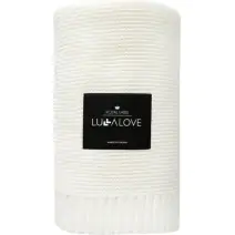 LullaLove Bambusowy koc Kokos splot klasyczny 80x100cm cena 148,90zł