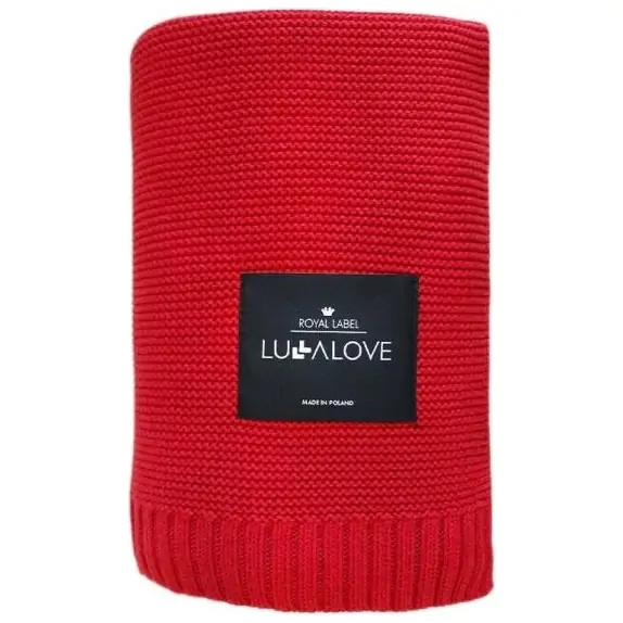 LullaLove bambusowy koc czerwień 80x100cm cena 138,90zł