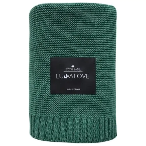 LullaLove Bambusowy koc butelkowa zieleń 80x100cm cena 138,90zł
