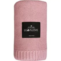 LullaLove Bambusowy koc Piwonia splot klasyczny 80 x 100cm cena 134,90zł