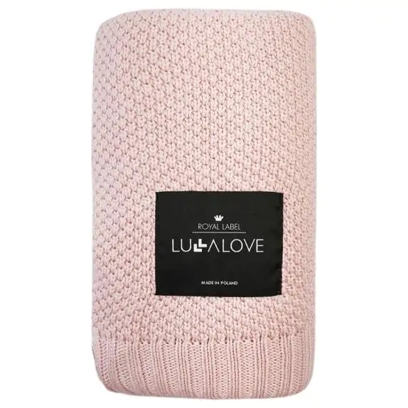 LullaLove Bambusowy koc pudrowy róż 80x100cm cena 134,00zł
