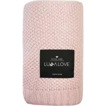 LullaLove Bambusowy koc pudrowy róż 80x100cm cena 134,00zł
