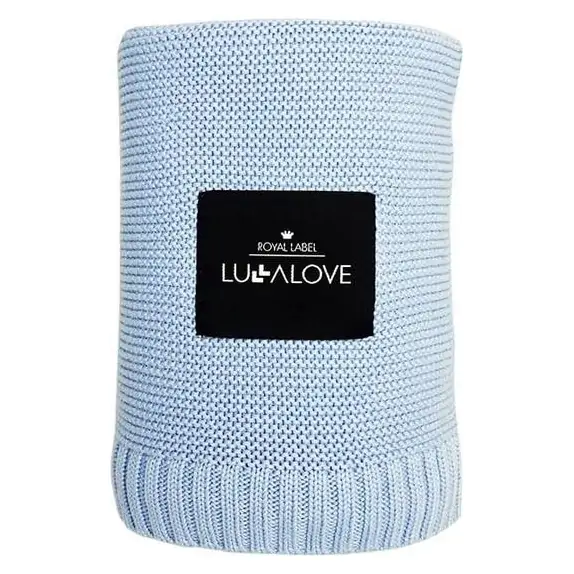 LullaLove Bambusowy koc Baby blue 80x100cm cena 138,90zł