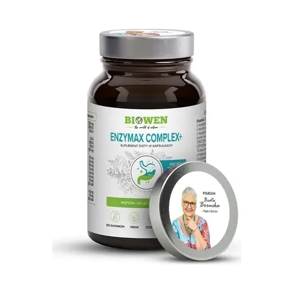 Biowen Enzymax Complex+ (enzymy trawienne) 90 kapsułek cena 89,99zł