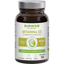 Biowen Witamina D3 4000 z lanoliny 120 kapsułek cena 42,99zł