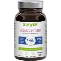 Biowen Magnez z Potasem 1000mg 100 kapsułek cena 64,99zł